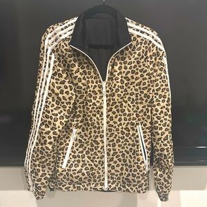 NWOT Adidas Originals Leopard Print Reversable Jacket